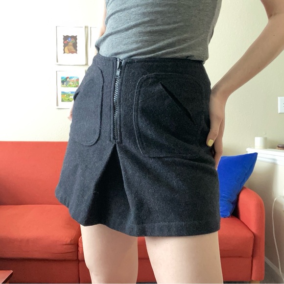 Gap Virgin Wool Retro Mini Skirt Vintage - Picture 2 of 5